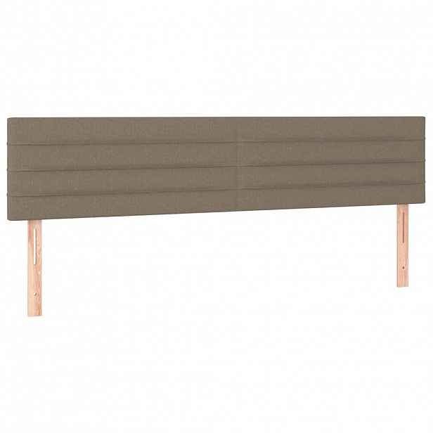 vidaXL Čela postele béžová 160x5x78/88 cm látka