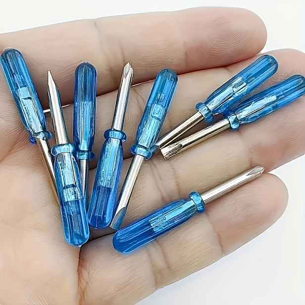 TEMU 10dílná mini sada šroubováků, pro opravy hraček a - Obsahuje 2mm mikro plochý šroubovák Phillips, určený pro nadšence a řemeslné praktiky (není