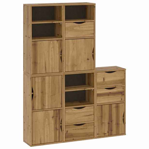 vidaXL Boční skříňky 5 ks "ODDA" 40x24x79 cm Borovicový masiv