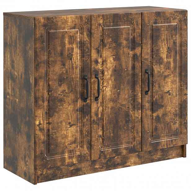 vidaXL Servírovací skříň Kouřový dub 89 x 34,5 x 77 cm