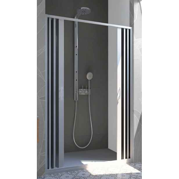Forte Sprchová zástěna FLEX - MARTE NEW upravitelná šíře 160 - 180 cm (180 cm max) - DVOUDÍLNÉ DVEŘE - OTEVÍRÁNÍ OD STŘEDU