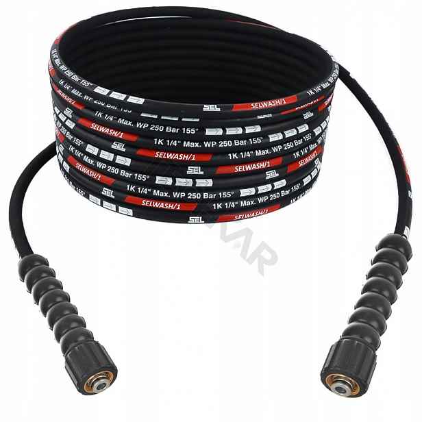 Hadice pro vysokotlaké čističe SelWash 250 bar DN6 1SC M22-M22 15 m
