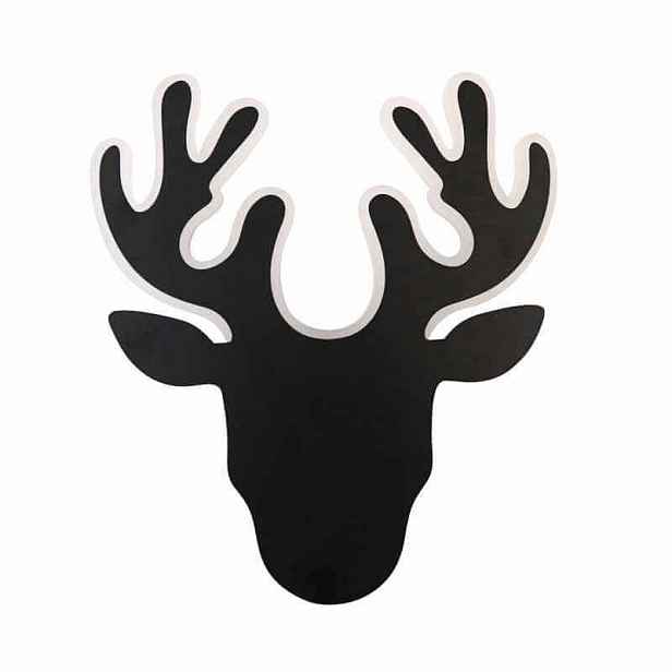 Nástěnné Led svítidlo Jelen Abigali Deer 2 Černý