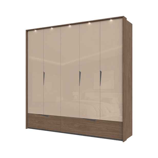 Šatní skříň P52B/LF s osvětlením - 232 × 226 × 60 cm