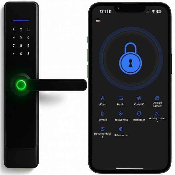 Elektronický Zámek Klika Ke Dveřím Na Kód, Otisk Prstu, Ttlock, Rfid