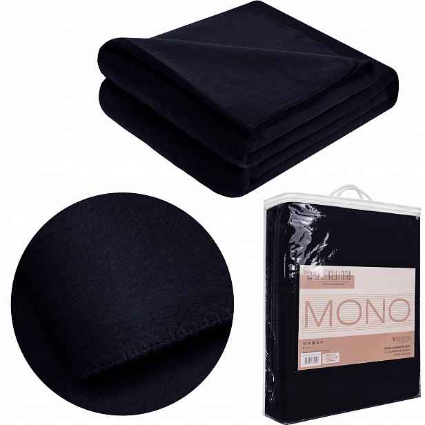 Bavlněno-akrylová deka Mono 150x200 tmavě modrá