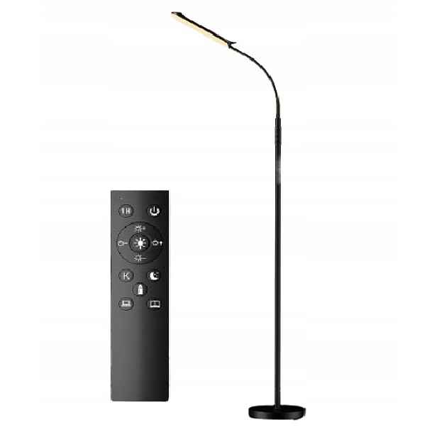 Nulmvic Podlahová Lampa Living Room Black 18W Led Podlahová Lampa 175 cm