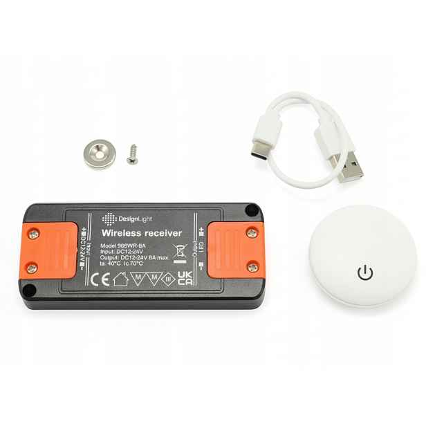 Vypínač Spínač Dálkový Stmívač Malý Estetický Led Rf 10m 96W 12V