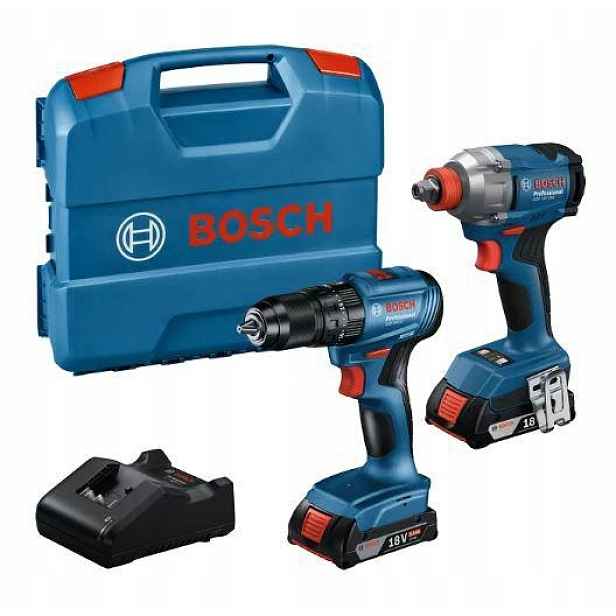 Bosch Komplet Combo 18V (gdx 18V-285, Gsb 185-LI) 2x2,0Ah L-case