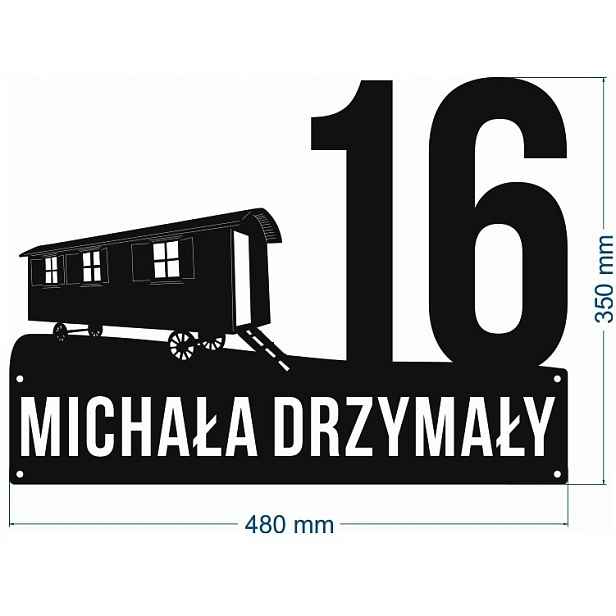 Číslo Na Dům 80 cm Tabule Adresa Ocel 2 mm Grafika 59