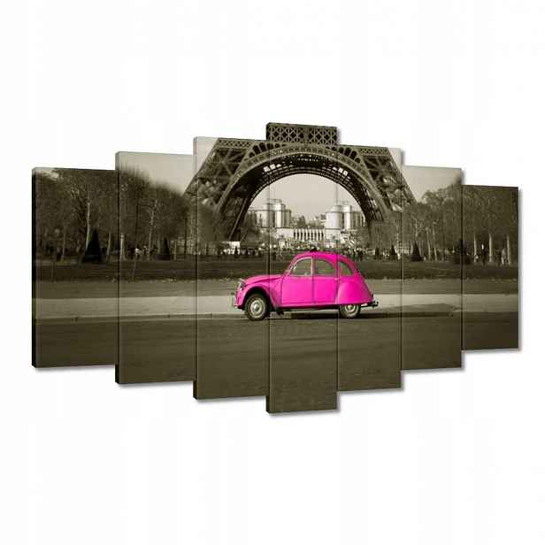 Obrazy 140x80 Růžový Citroen v Paříži