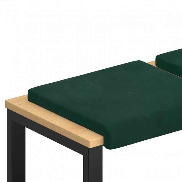 vidaXL Polštář na lavici 2 ks Samet Tmavě zelená Hloubka 35 cm