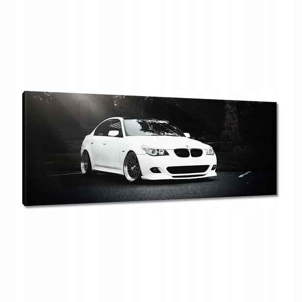 Obrazy 100x40 Bílé Bmw Šedé Auto