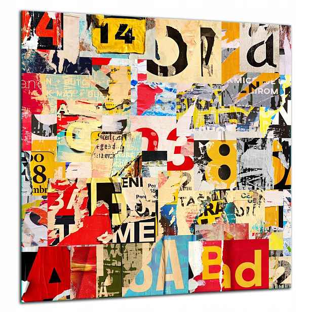 Skleněná Ochranná Deska Panel Lepidlo 60x65 Pop Art