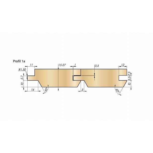 Faba Sada fréz pro obložení Z4 Hss 150x40xH36 mm Profil 1a