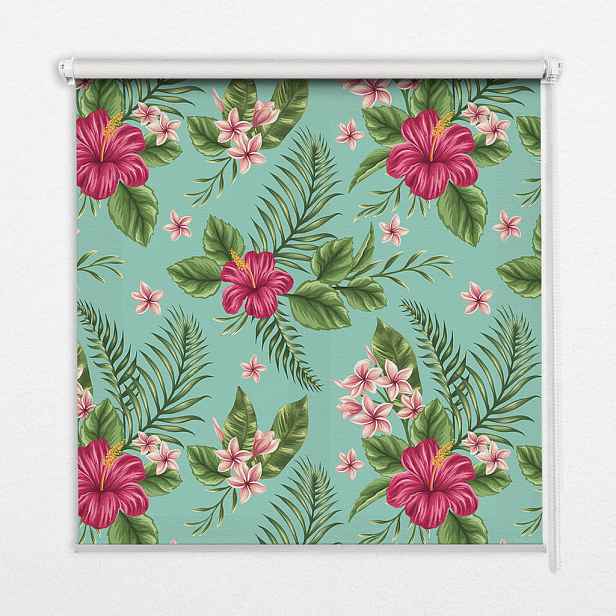 TULUP VNITŘNÍ roleta - okenní roleta - roleta - 60x140 cm - Exotické rostliny