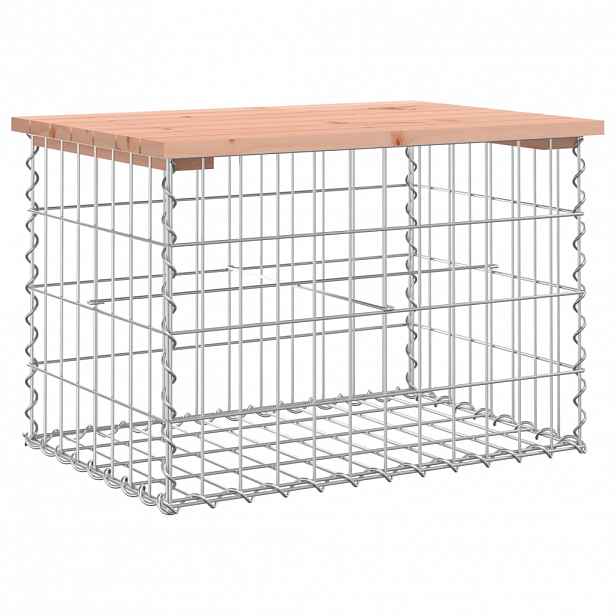 vidaXL Zahradní lavice gabionový design 63x44x42 cm masivní douglaska