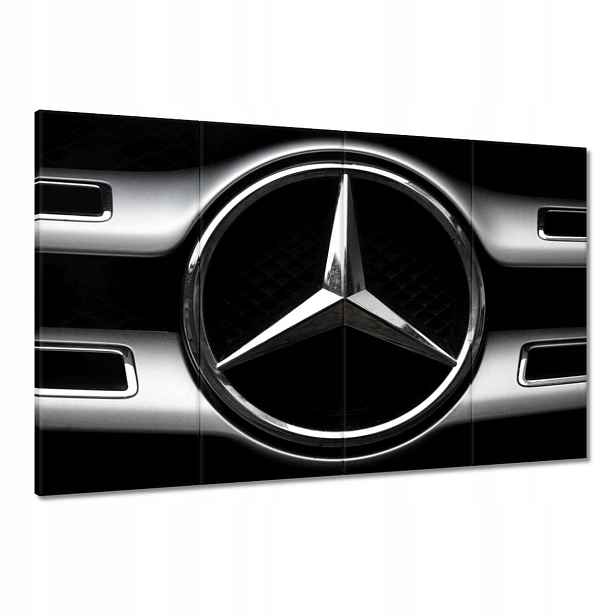 Obrazy 120x80 Mercedes Černobílé Bw