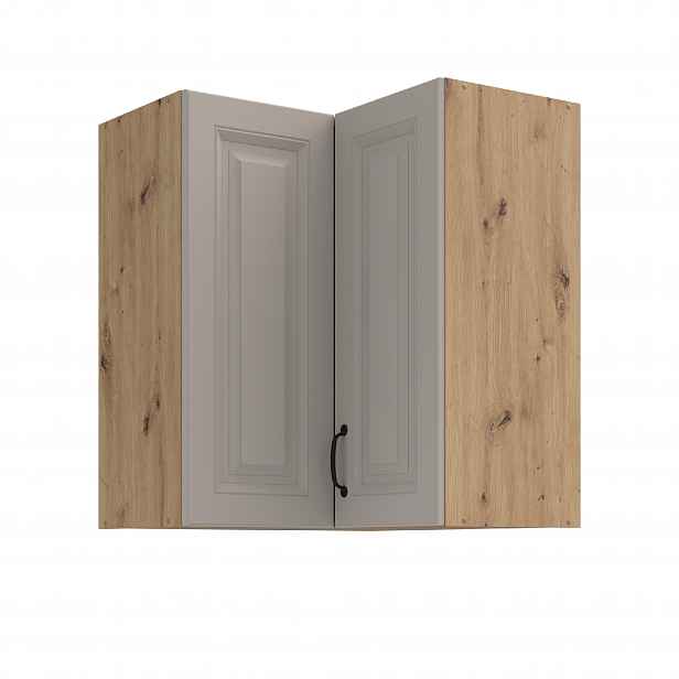 Horní rohová skříňka Stilo 60x60 GN-72 2F (90°) Barva korpusu: Dub artisan, Barva dvířek: Clay Grey