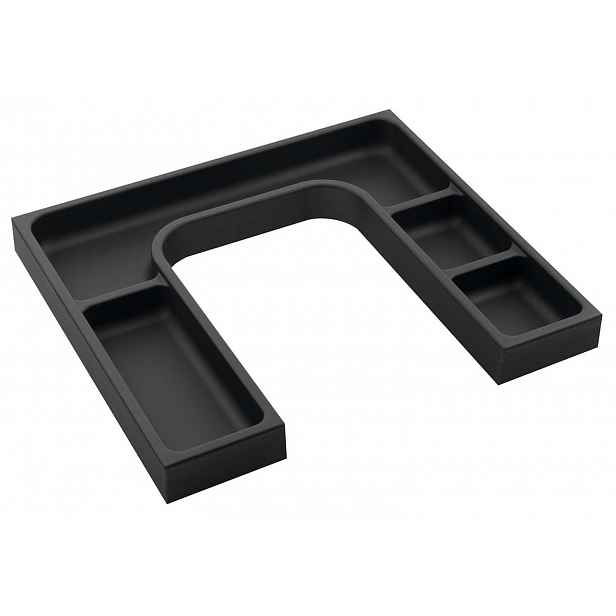 Sapho - Organizér do zásuvky Lindo 372x36x323 mm, antracit LD001