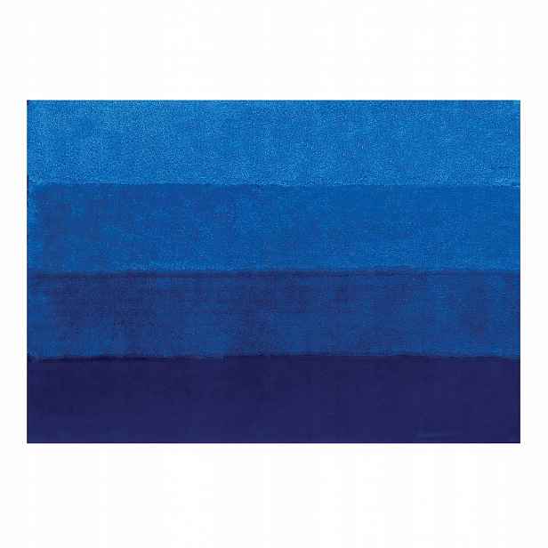 Spirella koupelnová předložka Four, modrá, polyester, protiskluzová, 60 x 9