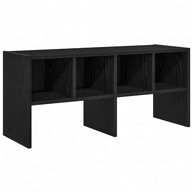 vidaXL Věšák na boty stohovatelný černý dub 89,5x30x40 cm
