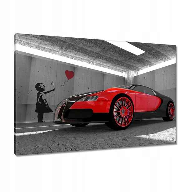 Obrazy 90x60 Červené Bugatti Veyron