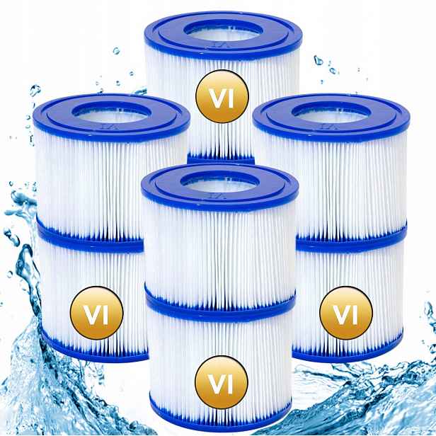 8 x Filtr Bazénového Čerpadla Jacuzzi Bestway Filtrační Vložka 60311 Typ VI