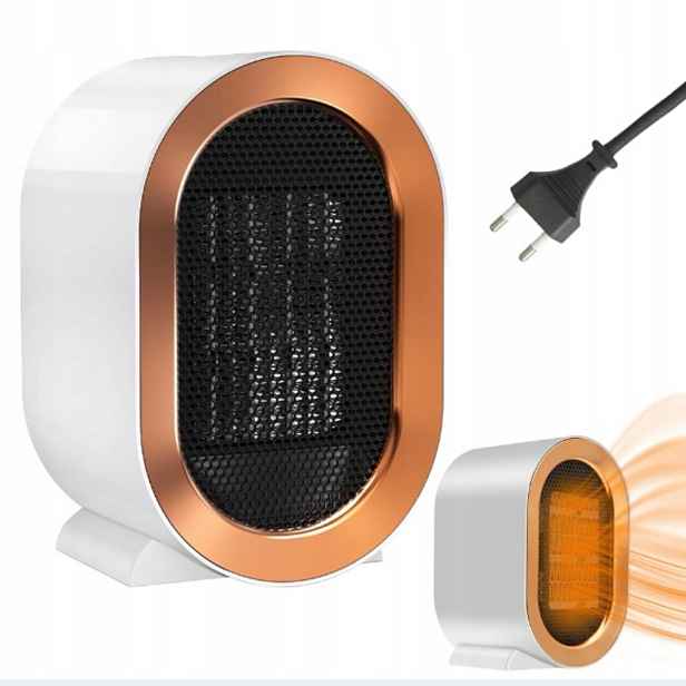 Elektrický keramický ohřívač vzduchu 1200 W, silný, bílý