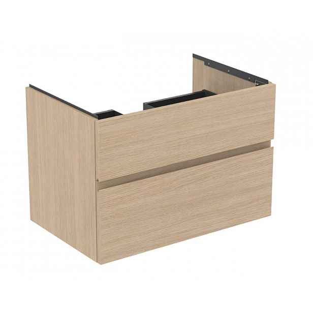 Ideal Standard Finesse - Umyvadlová skříňka, 80x51x55 cm, 2 zásuvky, bílý dub E3396US