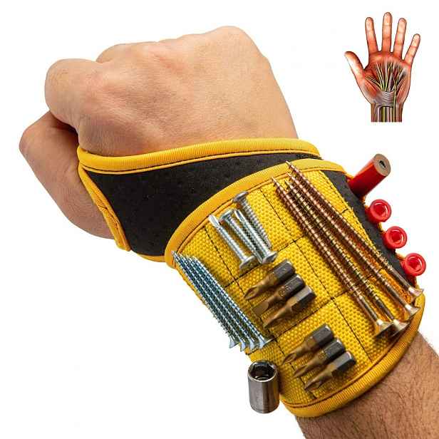 Magnetická Páska Na Nářadí S 9 Neodymovými Magnety Na Zápěstí