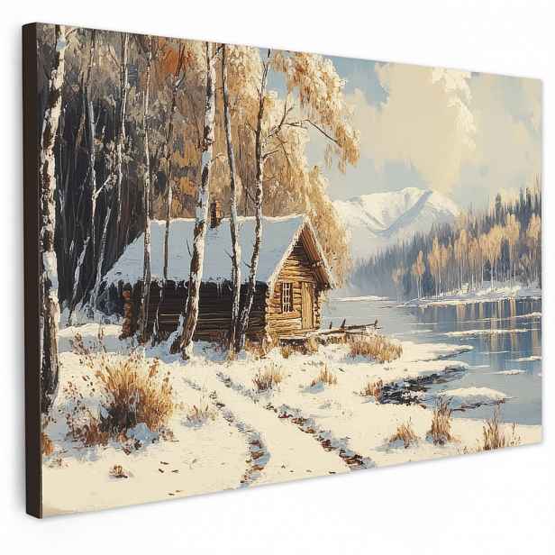 MuchoWow OBRAZ NA PLÁTNĚ Zima - Sníh - Home - Příroda 30x20 cm