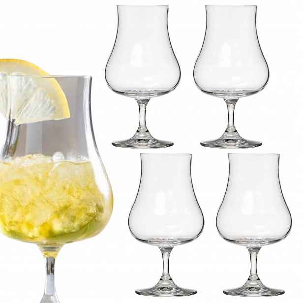 Sada 4 Skleniček Na Nápoje 220 ml sklo barové křišťálové sada