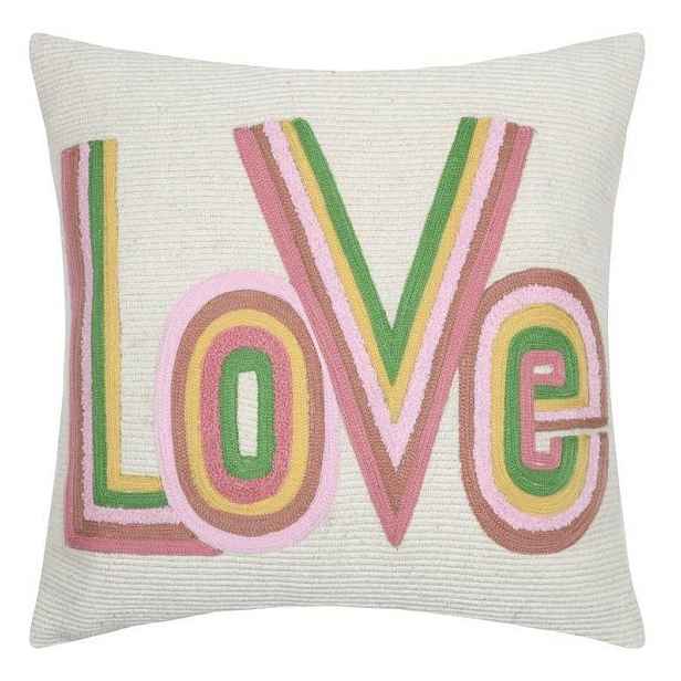 STOF Dekorativní polštář Sweet Love 40x40 cm krémový