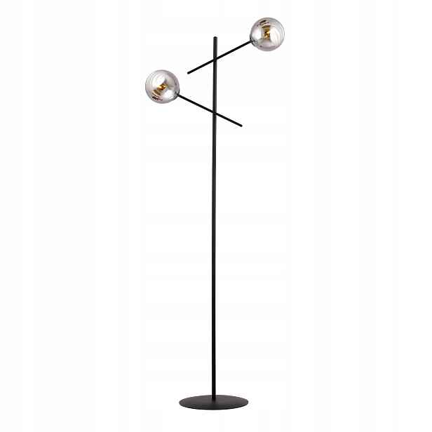 Podlahová lampa Emibig Linear LP2 2xE14 Černá/Chromová 150 cm