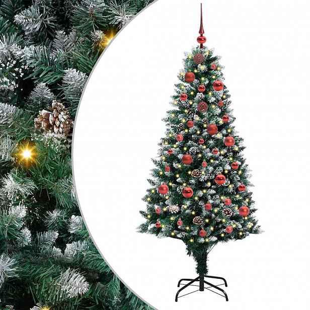 vidaXL Umělý vánoční stromeček Zelená 150 cm PVC, ocel a plast