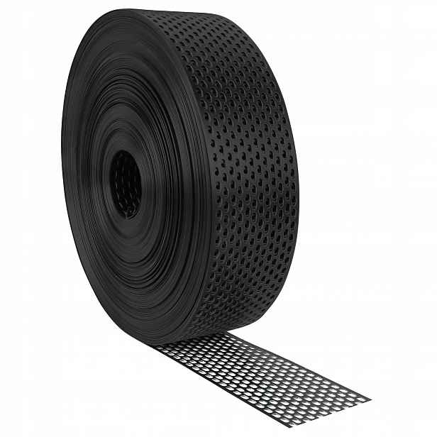 Pvc okapová mřížka 80 mm x 60 m Ral 9005 černá Eurovent