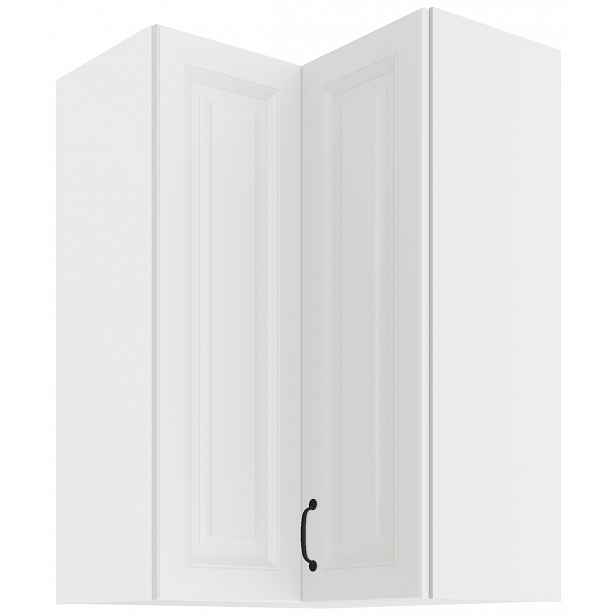 Horní rohová skříňka Stilo 60x60 GN-90 2F (90°) Barva korpusu: Bílá, Barva dvířek: Bílá