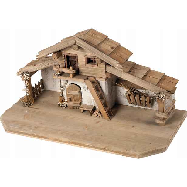 Vánoční Betlém Stajenka Dekorace 58x30x29 CM Pro Postavy 8-10 CM