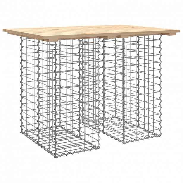 vidaXL Zahradní stůl gabion design 100 x 70 x 72 cm masivní borovice