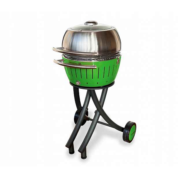 Zahradní gril na uhlí bezkouřový s víkem, popelník LotusGrill XL