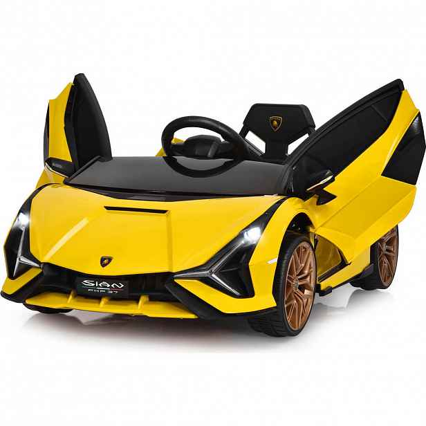 COSTWAY DĚTSKÉ AUTO Lamborghini 12V žluté