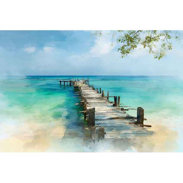 Fototapeta Flizelina Krajina Moře Oceán Pláž Most Molo 416x254 130g