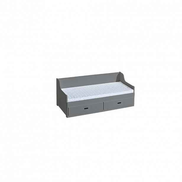 MASSENO POSTEL SAMMY 80X200 s úložným prostorem, Antracit