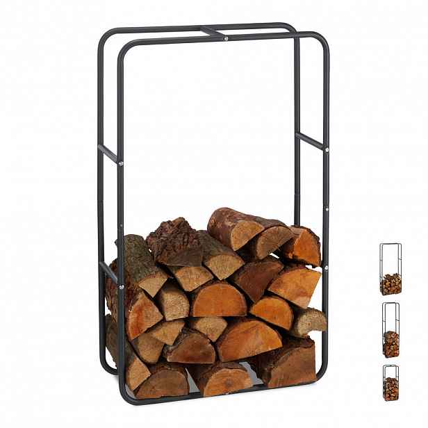 Relaxdays REGÁL Antracit ocel 100x60x25 cm
