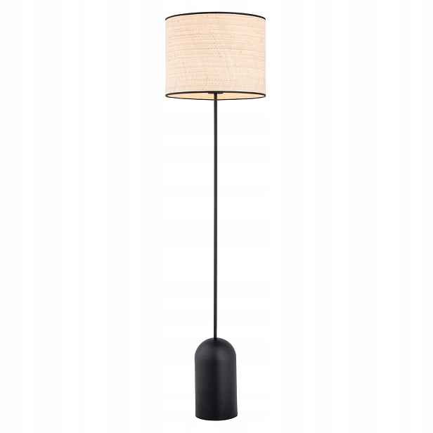 Stojací lampa černá s krémovým stínidlem 1xE27 Aspen 15W Emibig