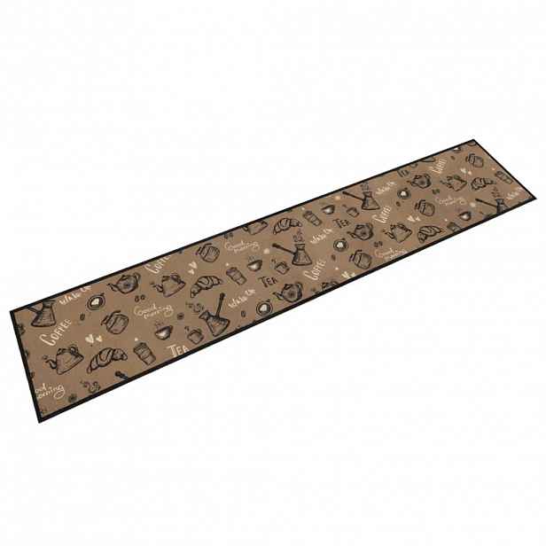 vidaXL Kuchyňský koberec omyvatelný Ráno hnědý 60 x 300 cm samet