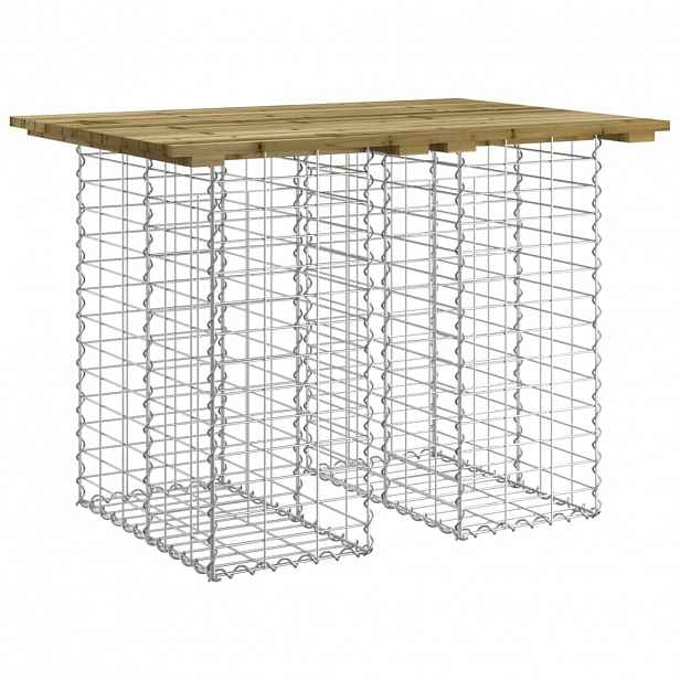 vidaXL Zahradní stůl gabion design 100 x 70 x 72 cm impregnované dřevo borovice