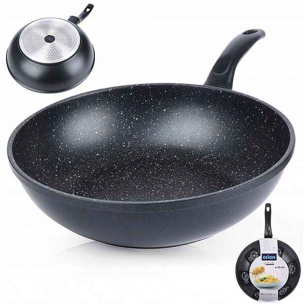 Wok Granitová hluboká pánev na smažení a dušení Orion Grande 30 cm