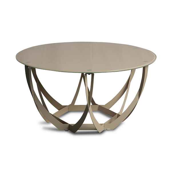 Xora KONFERENČNÍ STOLEK, krémová, kov, sklo, 80/80/40 cm
